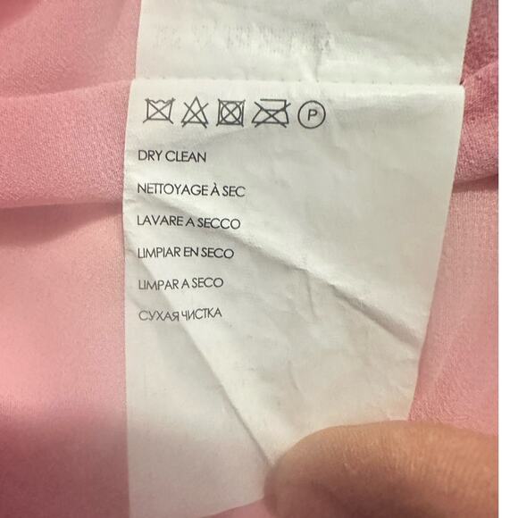 Club Monaco Amirra Dress Women's 6 Pink Striped Silk Sleeveless Midi Tiered RTR - Picture 9 of 12